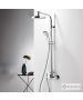 Μπαταρία Ντουζιέρας με Κεφαλή και Κολώνα μη ρυθμιζόμενου ύψους Klint Chrome 142066-100