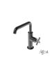 Μπαταρία Νιπτήρα με Βαλβίδα Clic-Clac Εlle Cross La Torre Black Brushed 38020-410