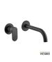 Μπαταρία Νιπτήρα Τοίχου Slim Vicario Black Matt 500045-400