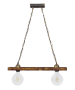 Ράγα μοντέρνο φωτιστικό Ε/27 RAGA 2L CHAIN WOOD Heronia 30-0065