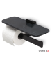 Χαρτοθήκη Διπλή με Εταζέρα Shift Geesa Black Matt 9948-400