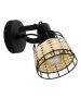 Φωτιστικό Σποτ Μονόφωτο  L480xH240mm 1xE27 Μαύρο Ράταν Eglo Anwick 1 43324