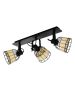 Φωτιστικό Ράγα Σποτ Τρίφωτη  L670xH240mm  3xE27 Μαύρο Ράταν Eglo Anwick 1 43326