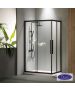 Καμπίνα ντουζιέρας Γωνιακής Εισόδου Corner Entry 120x120 (117-119 x 117-119 εκ.), Devon Flow Clean Glass Black Matt CF120C-400
