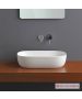 Νιπτήρας Πορσελάνης Glam 56x39 Scarabeo Pearl (White Matt) 1804-301