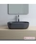 Νιπτήρας Πορσελάνης Glam 56x39 Scarabeo Ardesia (Black Matt) 1804-401
