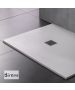Ντουζιέρα Cast Marble (Χυτό μάρμαρο) με Βαλβίδα Slate 140x80 Sirene White Matt S14080-301