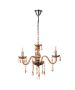 InLight Κρεμαστό φωτιστικό από μελί γυαλί και κρύσταλλα 3XE14 D:55cm 5314-3-AMBER