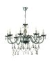 InLight Κρεμαστό φωτιστικό από φιμέ γυαλί και κρύσταλλα 8XE14 D:75cm 5314-8-FIME