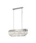 Φωτιστικό Κρεμαστό L900xB300xH1100 mm 10xE14 Χρωμέ -Διάφανα Κρύσταλλα Eglo Valparaiso 1 39494