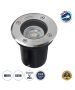 Φωτιστικό Δαπέδου IP68 Χωνευτό Στρογγυλό Ø11xY11,5cm MR16 με Ντουί GU10 IK09 Stainless Steel 316 Nickel Matt-Tempered Glass Globostar Gigo 60363