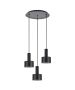 SE21-BL-4-3BL-MS1 ADEPT TUBE Black Pendant Black Metal Shade+ HOMELIGHTING 77-8544