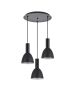 SE21-BL-4-3BL-MS2 ADEPT TUBE Black Pendant Black Metal Shade+ HOMELIGHTING 77-8551