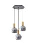 SE21-GM-4-3BL-GL2 ADEPT TUBE Gold Matt Pendant Smoked Glass+ HOMELIGHTING 77-8585