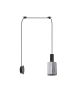 SE21-BL-4-NM1W-GL1 ADEPT TUBE Black Matt Wall Lamp Smoked Glass+ HOMELIGHTING 77-8818