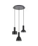 SE21-BL-4-3BL-MS123 ADEPT FLEX Black Pendant Black Metal Shade+ HOMELIGHTING 77-8910