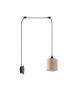 SE21-BL-B10-BL1W-SH3 ADEPT PENDANT Brown Fabric Wall Lamp+ HOMELIGHTING 77-9006