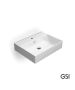 Νιπτήρας Πορσελάνης Kube-X 60x47 (1 οπή+2 προχ.) GSI White 9431-300