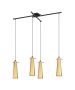 Κρεμαστό Φωτιστικό Τετράφωτο 90,52xH110cm 4xE27 Μαύρο-Χρυσαφί-Γυαλί Eglo Pinto Gold 97653