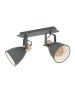 Σποτ Δίφωτο 480xH240mm 2xE27  Μέταλλο Ανθρακί -Ξύλο Eglo Coswarth 99075