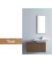 Σετ Έπιπλο Μπάνιου ECO-80BR 80 εκ.-Νιπτήρα τύπου Corian -Καθρέπτη 40*100 εκ., Χρώμα Teak FT21.080.002T