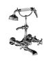 Horus Montmartre Classic Collection - Complete Wall Bath / Shower Mixer / Height Cradle - Matt Nickel 07.434-NM