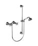 Horus Montmartre Classic Collection - Complete Wall Shower Mixer, with Rail, Handshower, Flexible - Chrome 07.516-CH