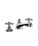 Horus Ascott Classic Collection - 3 Hole Basin Set Small Spout with Pop-up Waste, Flexible Hoses - Polished Nickel 20.260-NB