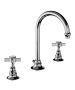 Horus Coventry Classic Collection - 3 Hole Basin Set with Pop-up Waste, Flexible Hoses - Chrome 28.261-CH