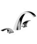 Horus Nouvelle Vague “part of Contemporary Collection - 3 Hole Basin Set with Pop-up Waste - Black Chrome 40.260-NC