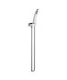 Horus Nouvelle Vague “part of Contemporary Collection - Inlet Wall Mounted Handshower Hook with Flexible Hose and Handshower - Black Chrome 40.590-NC