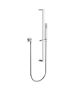 Horus Echo Equinox316 Collection - Wall Union Mounted Shower Set with Sliding Wall Bar, Design Flexible Hose on Swivel Nut and Solidbrass Handshower - Matt Black 43.532-NO
