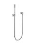 Horus Echo Equinox316 Collection - Wall Union Shower Set with Solidbrass Handshower, Wall Hook, Design Flexible Hose on Swivel Nut - Satin Brass 43.590-LS