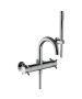Horus Minoé Contemporary Collection - Complete Set : Complete Exposed Thermostatic Wall Bath-shower Mixer - Matt Black 47.714-NO