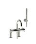 Horus Minoé Contemporary Collection - Complete Set : Complete Deck Thermostatic Bath-shower Mixer - Satin Brass 47.715-LS