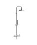 Horus Minoé Contemporary Collection - Complete Exposed Thermostatic Wall Shower Set - Satin Brass 49.797-LS