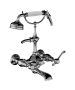 Horus Montmartre Classic Collection - Complete Wall Bath / Shower Mixer / Height Cradle - Chrome 50.434-CH