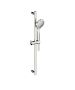Horus Canopée Contemporary Collection - Shower Rail with Brass Handshower on Sliding Part and Flexible Hose - Satin Brass 60.542-LS