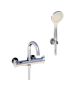 Horus Canopée Contemporary Collection - Complete Set Exposed Thermostatic Wall Bathshower Mixer - Satin Brass 60.714-LS