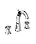 Horus Ascott Classic Collection - 3 Hole Basin Set High Spout with Pop-up Waste, Flexible Hoses. - Chrome 62.261-CH
