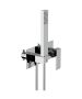 Horus Philae Equinox316 Collection - Wall-mounted Shower Mixer + Hand Shower + Flexible - Matt Black 80.782.E2-NO