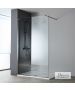 Διαχωριστικό κρύσταλλο ντουζιέρας IWIS Walk-in 140 ρυθμιζόμενo από 136 έως 138εκ., Devon Clean Glass PVD AISI304 Black Brushed IW140C-411