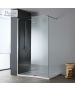 Διαχωριστικό κρύσταλλο ντουζιέρας IWIS Walk-in 80 ρυθμιζόμενo από 76 έως 78εκ., Devon Clean Glass PVD AISI304 Brushed IW80C-111
