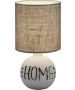 Λαμπατέρ Επιτραπέζιο "Home" Ø16,5*31 εκ. Βάση Κεραμικό Καπουτσίνο / Υφασμάτινο Αμπαζούρ Trio Esna R50651025