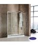 Συρόμενη διπλή πόρτα καμπίνας ντουζιέρας Primus Plus 190 ύψους 195εκ.  ρυθμιζόμενη από 187 έως 191εκ. Devon Clean Glass Chrome SL2T190C-100