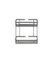 Sanco Shower Baskets Διπλή παραλ/μη Θήκη Ανθρακί ανάγλυφο 00004-Μ118