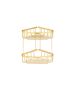 Sanco Shower Baskets Διπλή γωνιακή Θήκη PVD χρυσό ορείχαλκο βουρτσιστό 00009-PVD-02BR