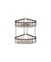 Sanco Shower Baskets Διπλή γωνιακή Θήκη Wenge ανάγλυφο 00009-Α75