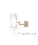 Sanco LED Cosmetic mirrors Μεγεθυντικός καθρέπτης x3 με LED Μόκα ματ MRLED-301-M103