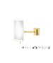 Sanco LED Cosmetic mirrors Μεγεθυντικός καθρέπτης x3 με LED PVD χρυσό ορείχαλκο βουρτσιστό MRLED-305-PVD-02BR